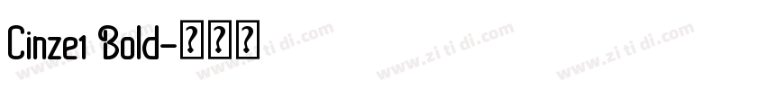 Cinze1 Bold字体转换